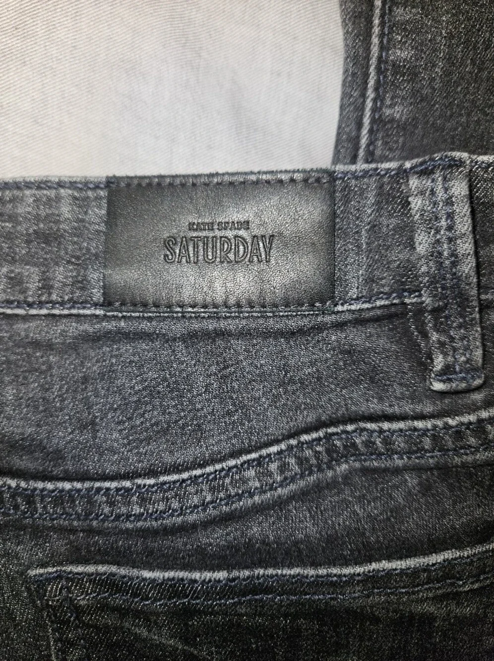 kate spade Saturday Skinny Jeans in Faded Black/gray